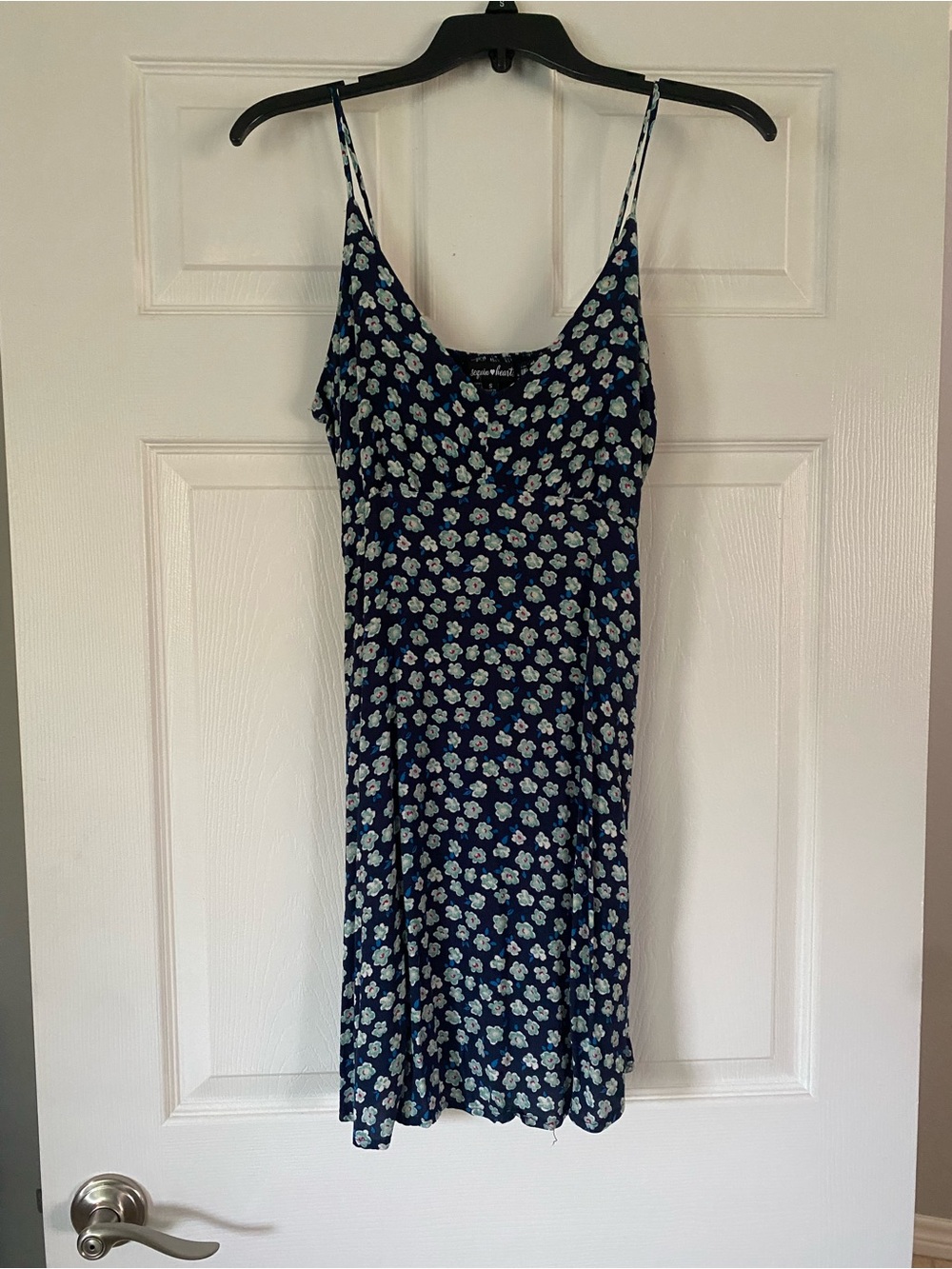 Sequin Hearts Navy Floral Slip Dress